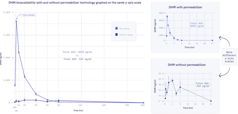 DHM data with permeabilizer