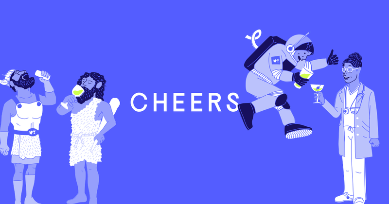 Cheers Banner illustration