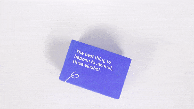 A cheers box spinning on a table