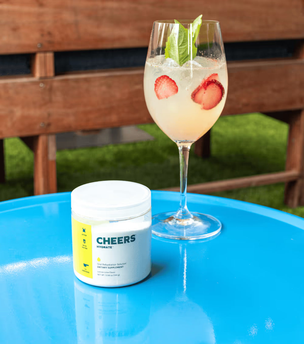 Cheers hydrate and a cocktail lifestyle image