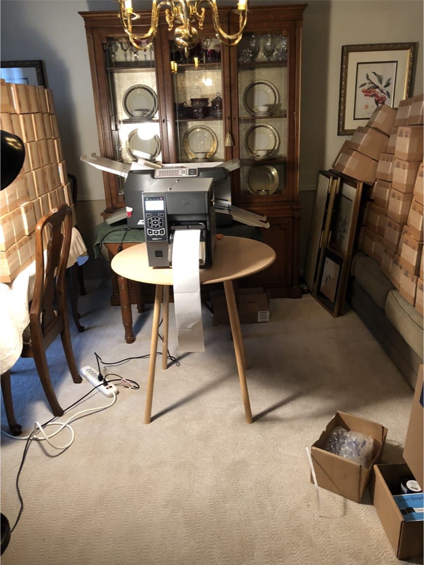 Cheers label printer in a home